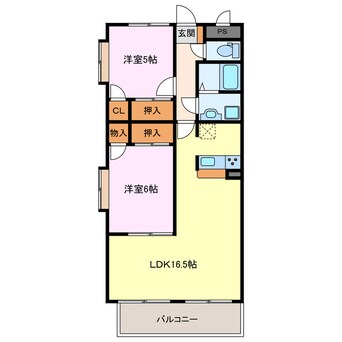 間取図 プランドール鳥羽見