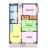 東海道本線/枇杷島駅 徒歩6分 3階 築29年 3DKの間取り