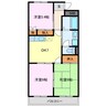 アザレア宮前 3DKの間取り