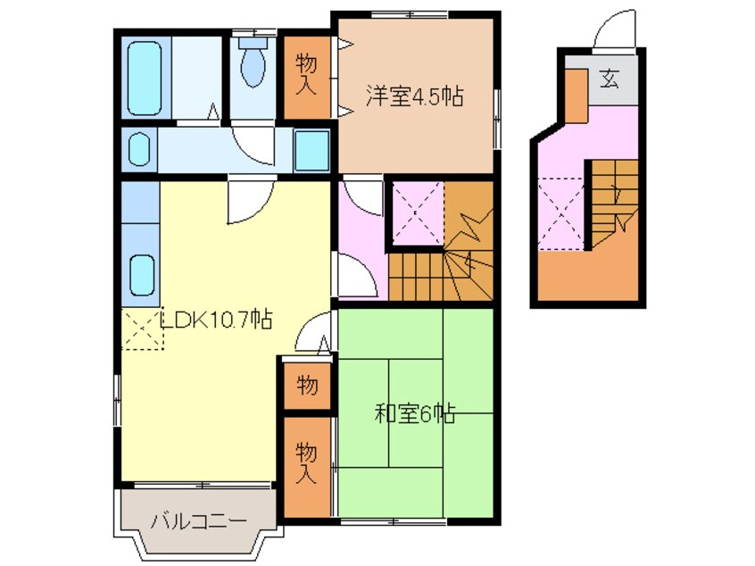 間取図 ラベンダー川崎　A　B