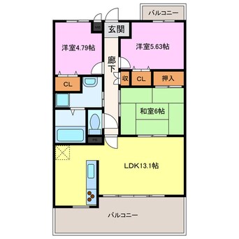 間取図 フィオーレ観月