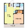 M・Ｆ国府宮 1DKの間取り