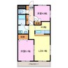 ロータスコンファ 2LDKの間取り