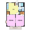 ユーハウス 2DKの間取り