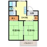 オークラ名西 2DKの間取り