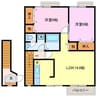 ヴィラ南風 2LDKの間取り