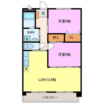 間取図 Ｃｌａｉｒ　ＩＭＡＩ