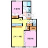ハピネスワールド 2LDKの間取り