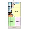 ハイツエスカイア 2LDKの間取り