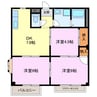 エルディム鈴木 3DKの間取り