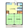 サンハイツ喜代住 2DKの間取り