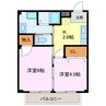 カミューナ 2Kの間取り