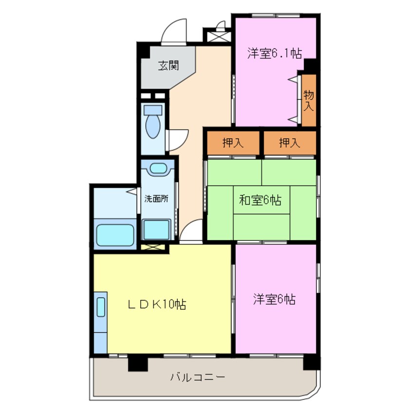 間取図 アザレア花咲