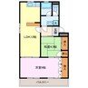トーシンハイツＢ 2LDKの間取り