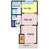 西清洲マンション 2DKの間取り