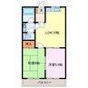サンパレス 2LDKの間取り