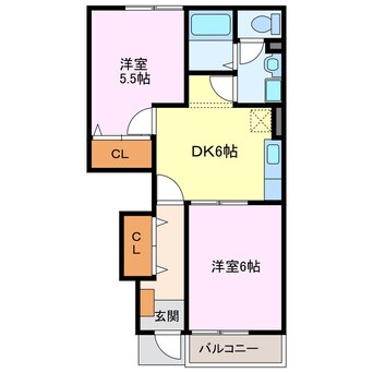 間取図 クレストール伊福Ⅱ