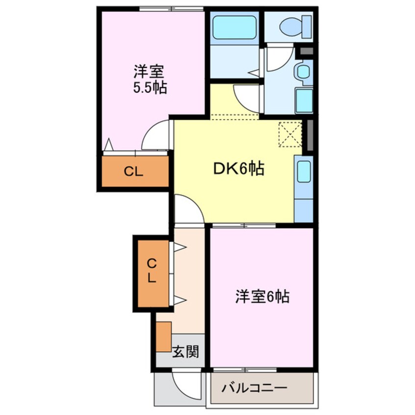 間取図 クレストール伊福Ⅱ