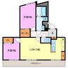 八幡マンション 2LDKの間取り