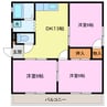 名鉄犬山線/中小田井駅 徒歩7分 1階 築41年 3DKの間取り