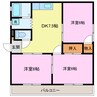 名鉄犬山線/中小田井駅 徒歩7分 1階 築41年 3DKの間取り