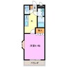 ハバナガーデン 1Kの間取り