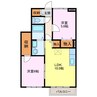 グリーンストリーム 2LDKの間取り