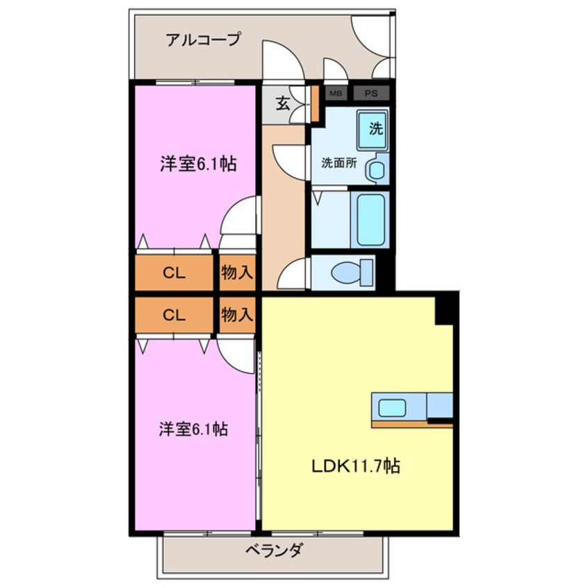 間取図 エメラルド・グリーン