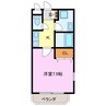 ヴィラアウローラ 1Kの間取り