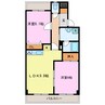 神ノ木ハイツ 2LDKの間取り