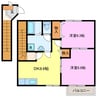 Ｔ’ｓスクエア 2DKの間取り
