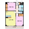グランツ清須 2LDKの間取り