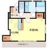 シャトレ純Ⅱ 1Kの間取り