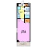 レージュウエスト 1Kの間取り