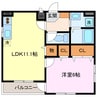 スタジオーネ 1LDKの間取り