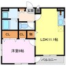 スタジオーネ 1LDKの間取り
