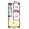 エクセル東須ヶ口 2LDKの間取り