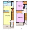 カトルセゾン 2LDKの間取り