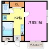 アンフィニ鈴木 1Kの間取り