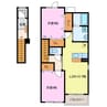 ハーモニーＢ 2LDKの間取り
