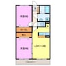 ジュネスⅡ 2LDKの間取り