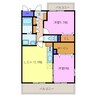 プルミエマルシェ 2LDKの間取り