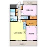 プルミエマルシェ 2LDKの間取り