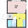 ダイソー５号館 1Kの間取り