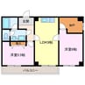 名古屋市営地下鉄鶴舞線/上小田井駅 徒歩12分 6階 築37年 2LDK+Sの間取り