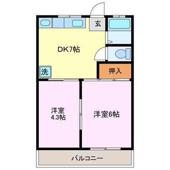 間取図 五丁目ハイツ