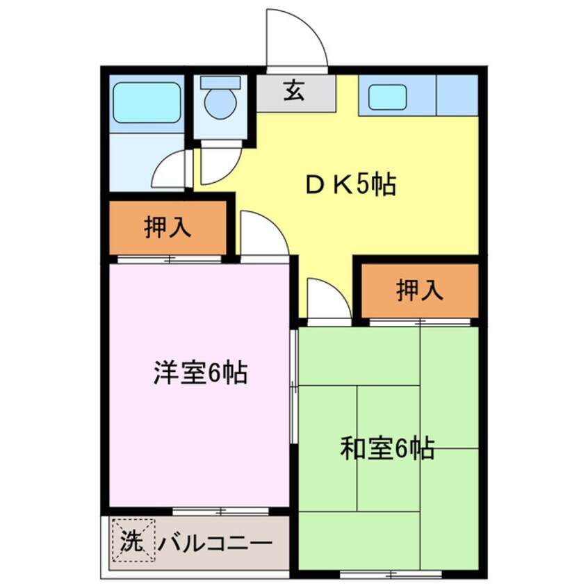 間取図 コーポカトウ