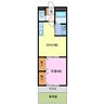 カームｆ本郷 1LDKの間取り