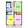 リンピア魚住 2DKの間取り