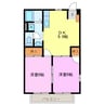 タウンリバティー 2DKの間取り